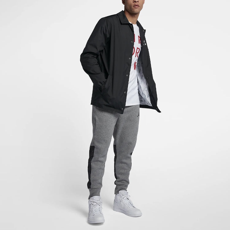 Air Jordan Jumpman Coaches lapel Coach Jacket Black AJ6796-010 - 2