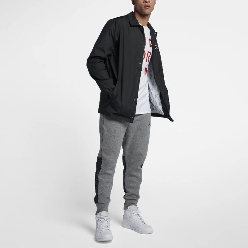 Jordan Air Jordan Jumpman Coaches lapel Coach Jacket Black AJ6796-010 outlook