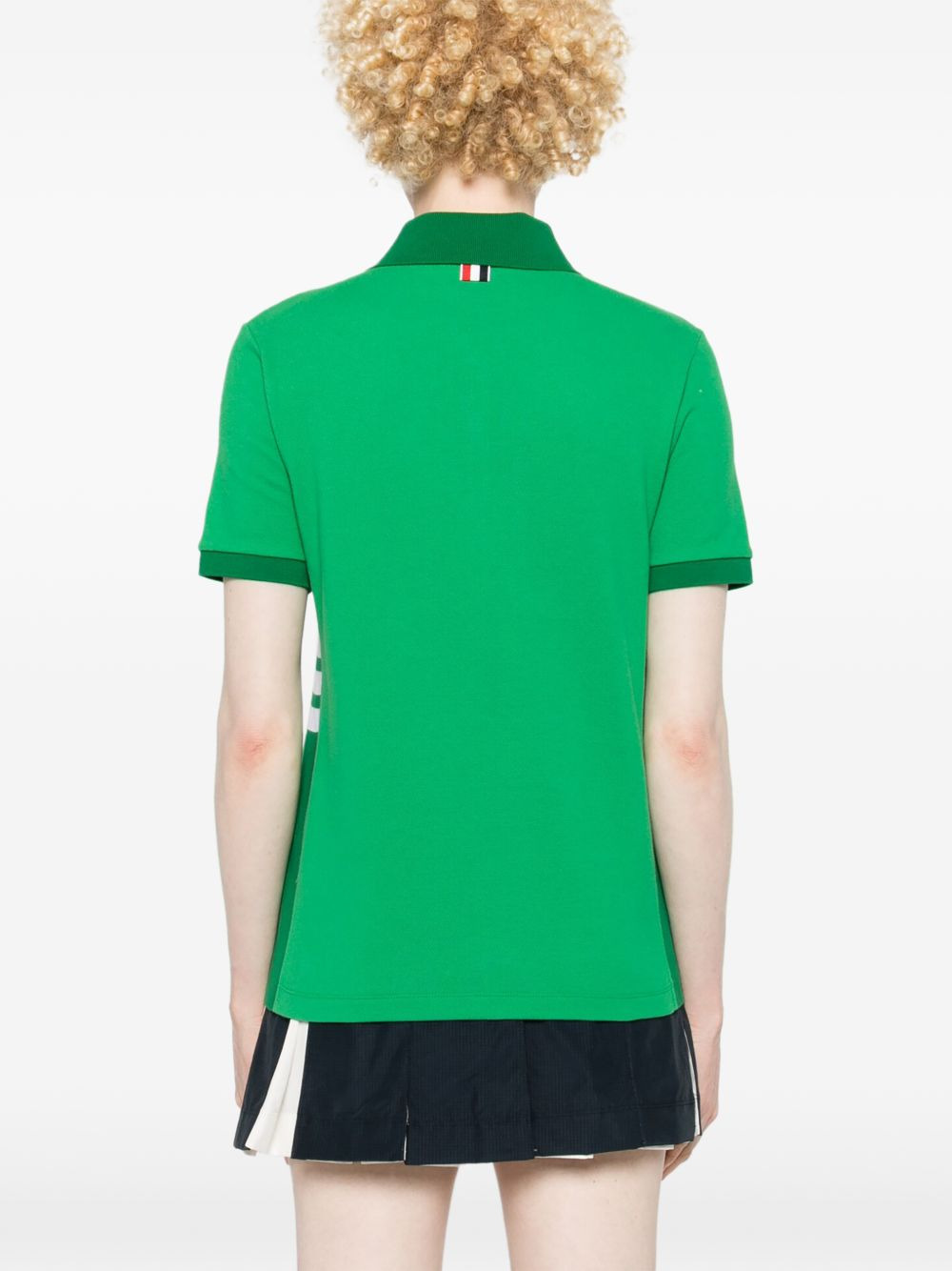 striped logo-patch polo shirt - 4
