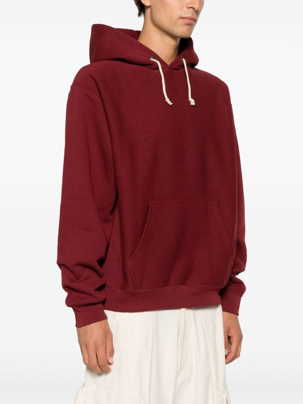 pouch-pocket cotton hoodie - 3
