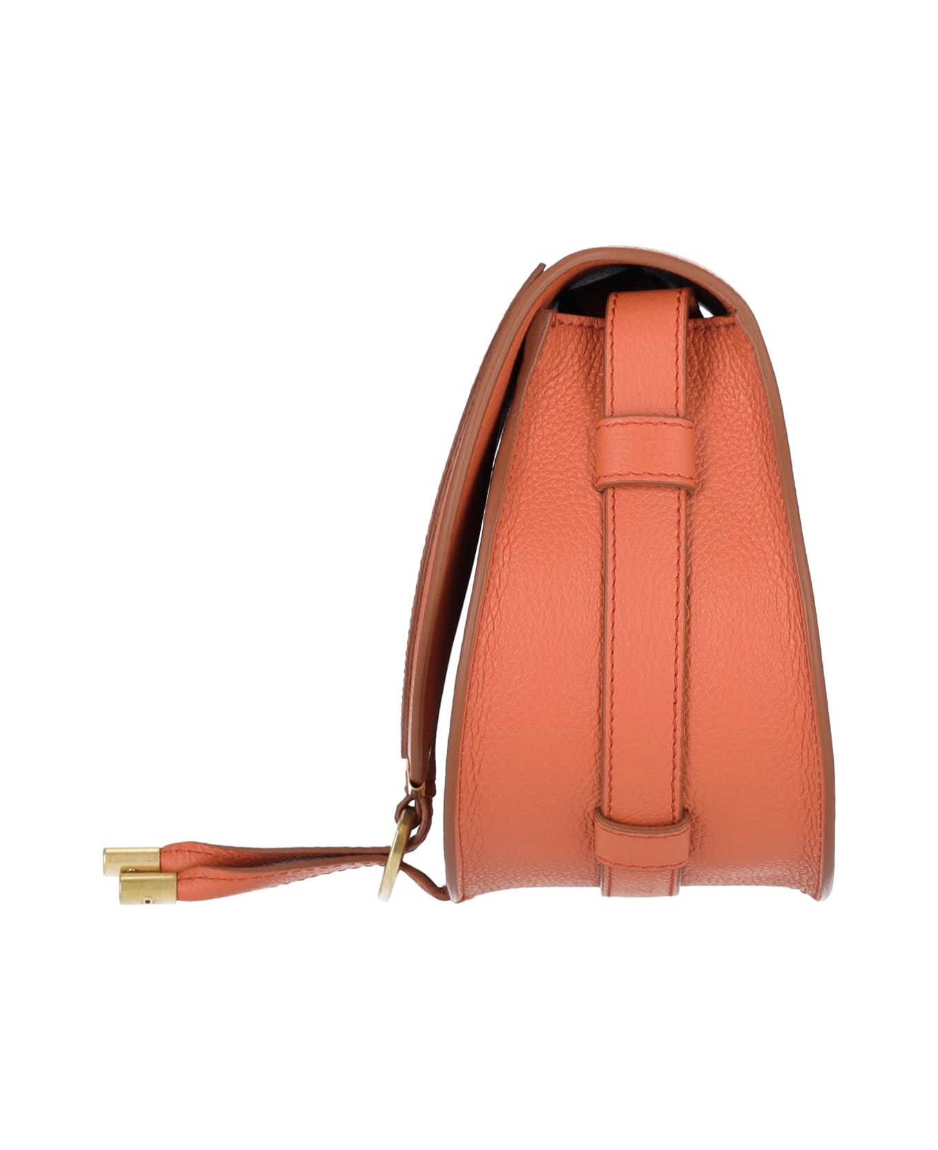 Mercie Shoulder Bag In Orange Leather - 5