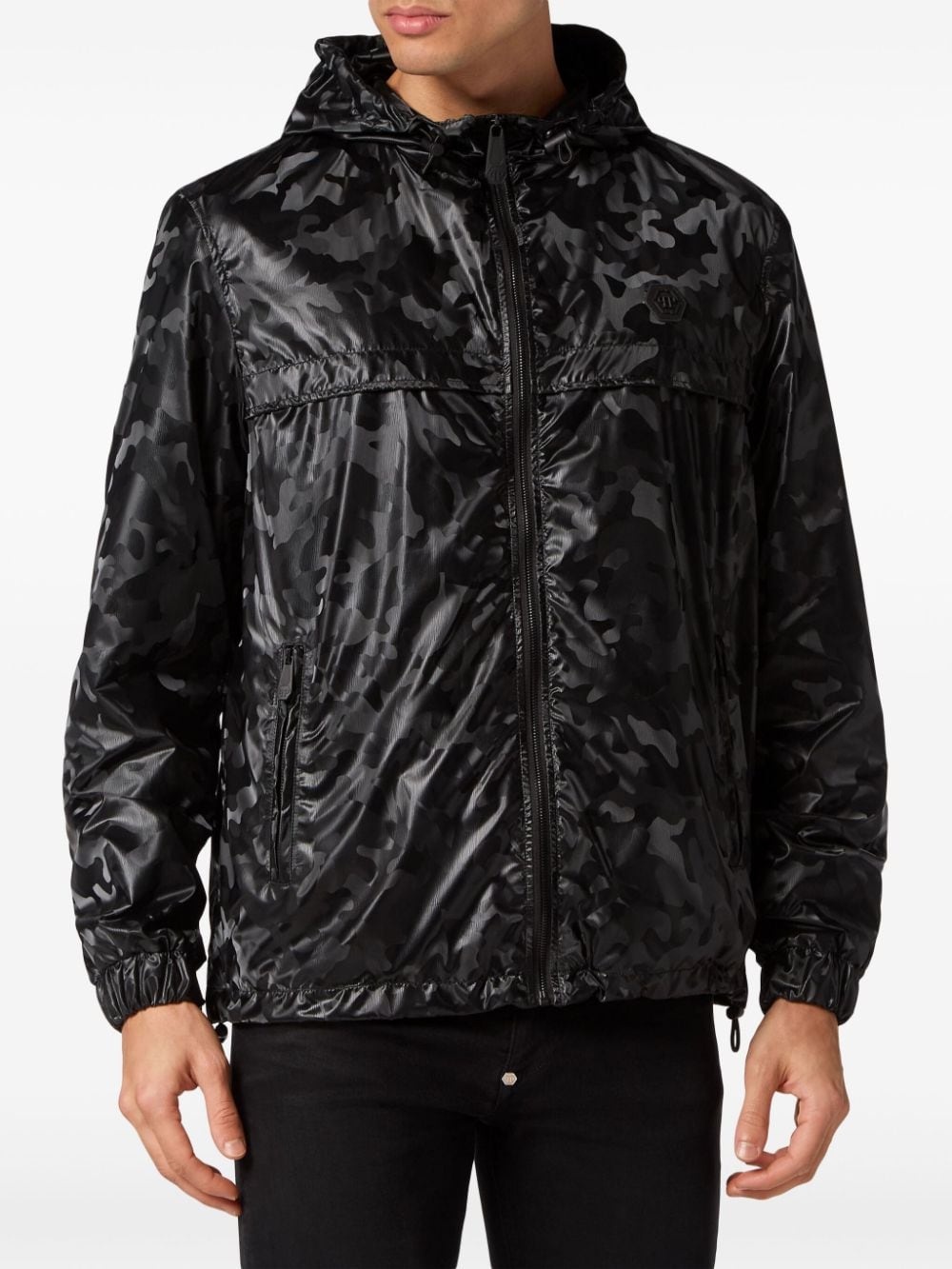 camouflage-print hooded windbreaker - 3