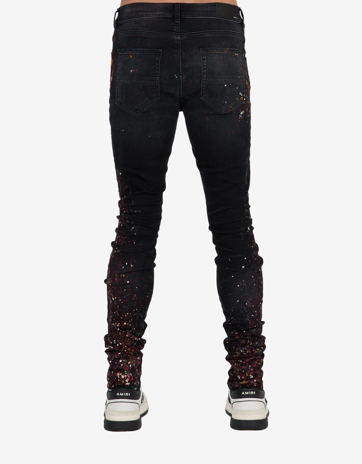 Amiri Paint Splatter Aged Black Jeans - 4
