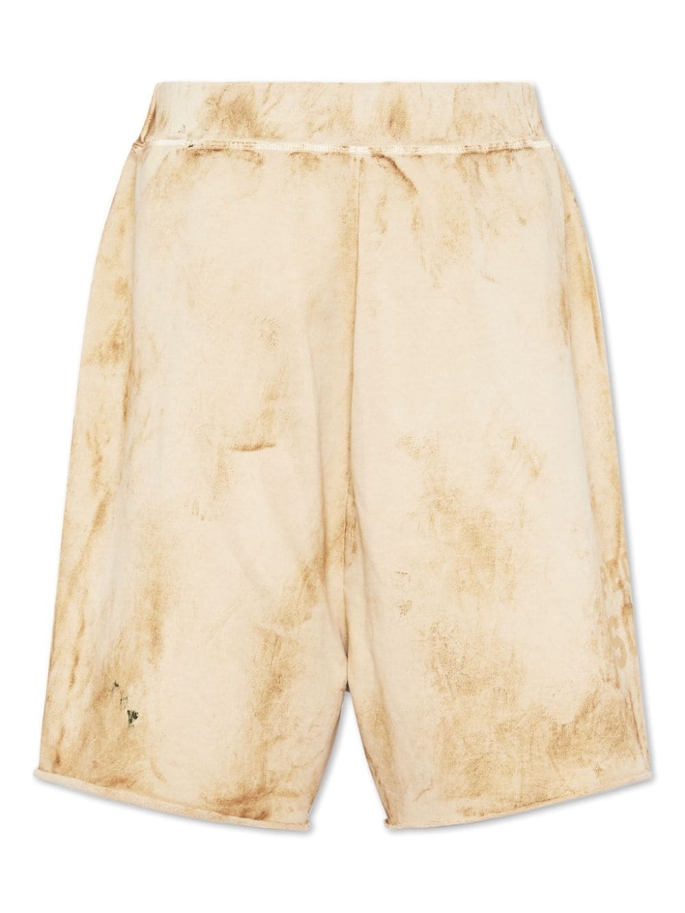 logo-print distressed-effect track shorts - 2