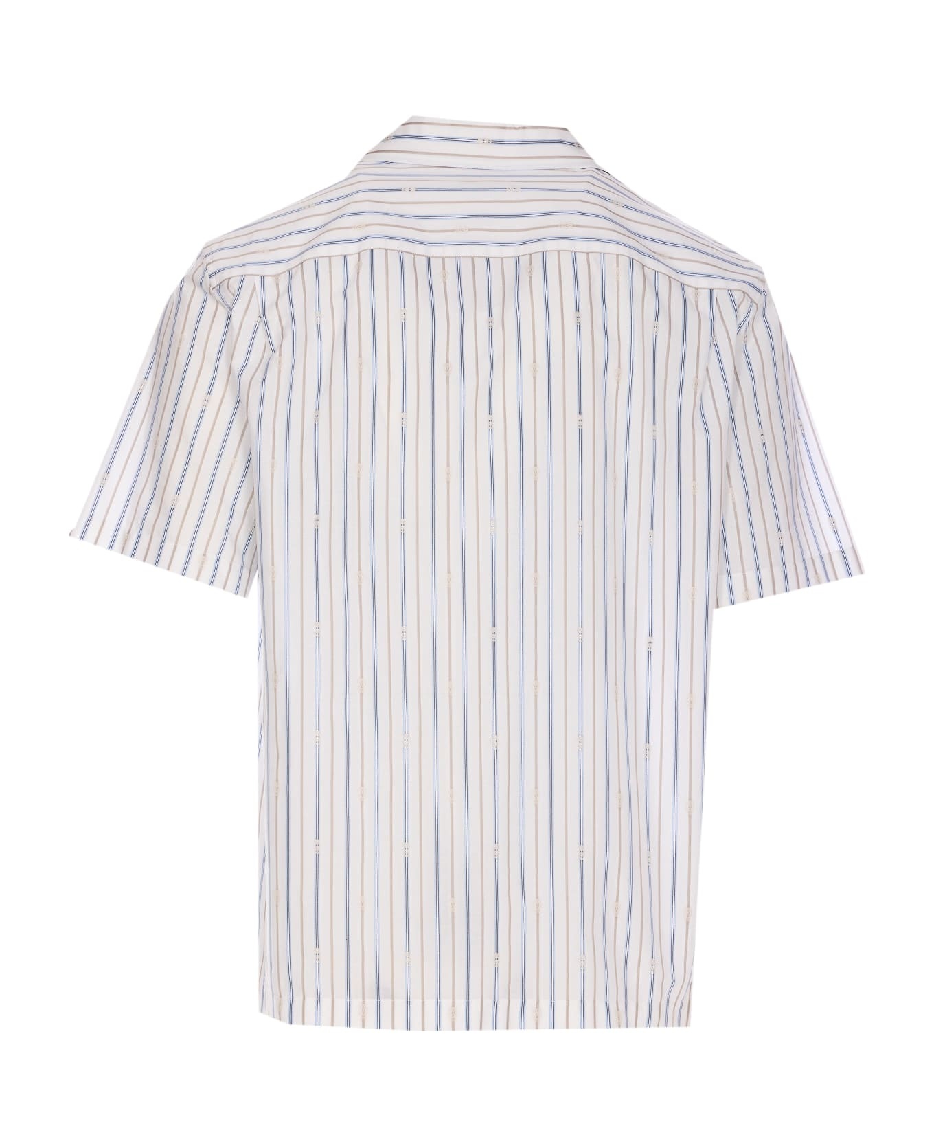 Skull Stripe Motif Shirt - 2