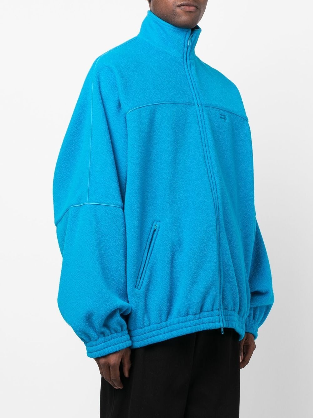 oversized fleece tracksuit jacket - 3