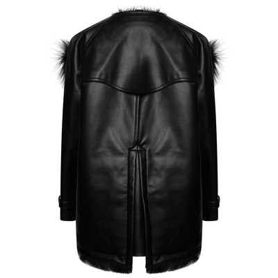 Comme des Garçons Homme Plus Faux-Leather Double Breasted Coat in Black outlook