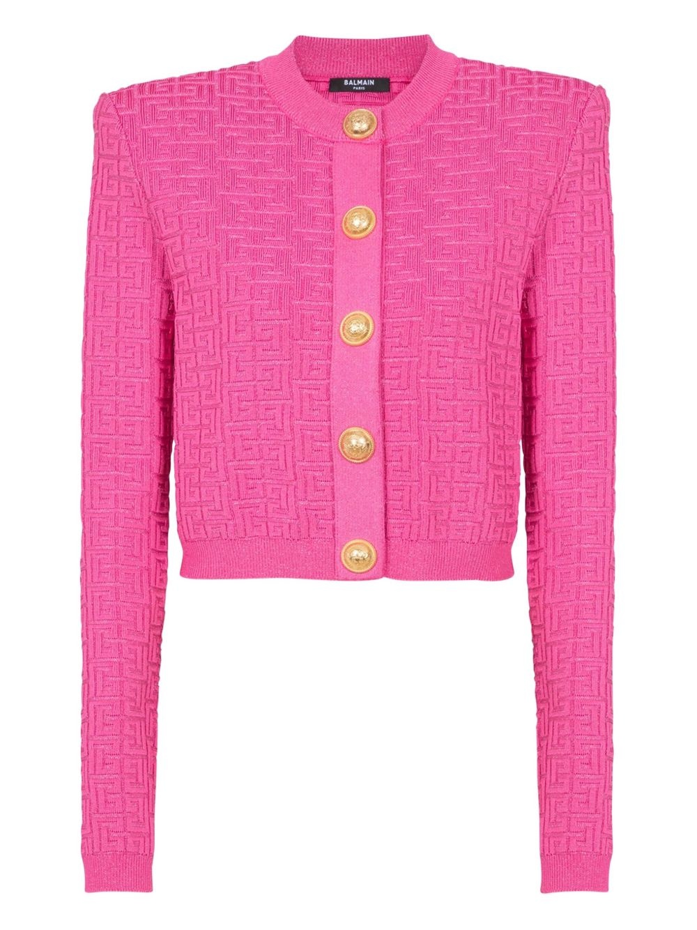 monogram-pattern cardigan - 1