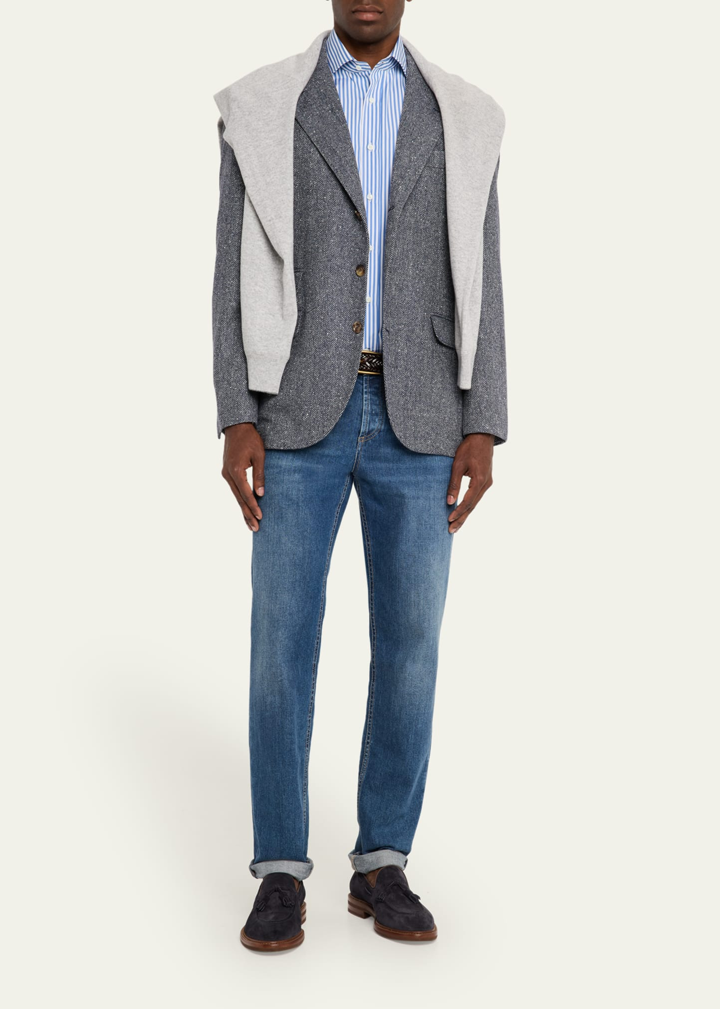 Men's Striped Basic-Fit Shirt - 2