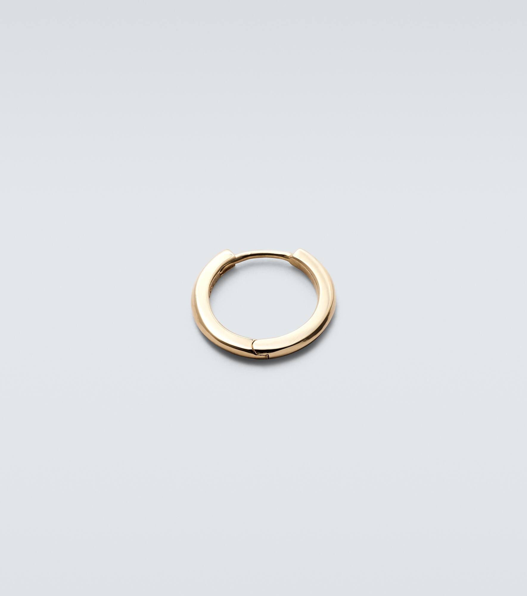 14kt gold single hoop earring - 4