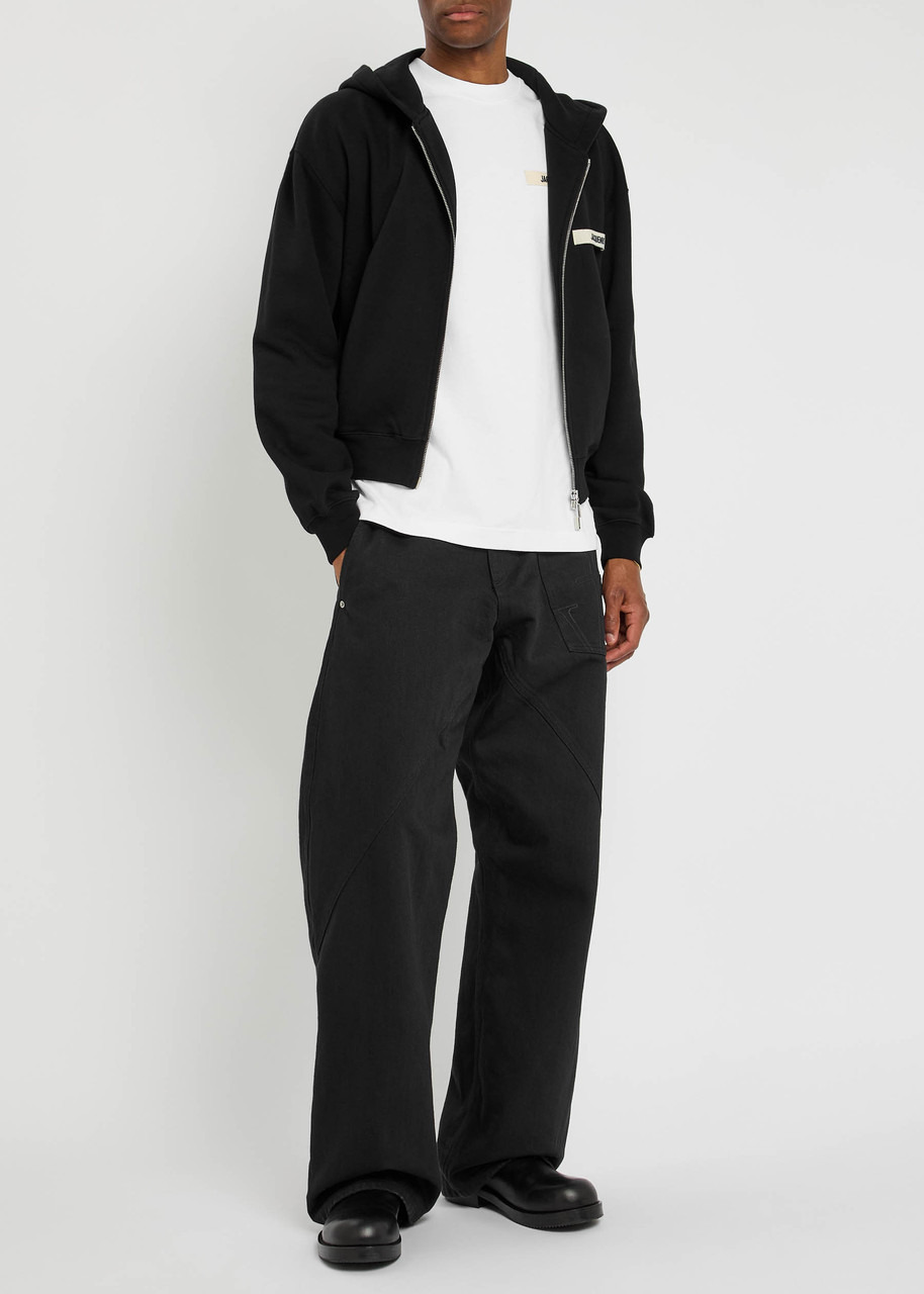 Jacquemus Le Hoodie Zip Gros Hooded Cotton Sweatshirt - 4