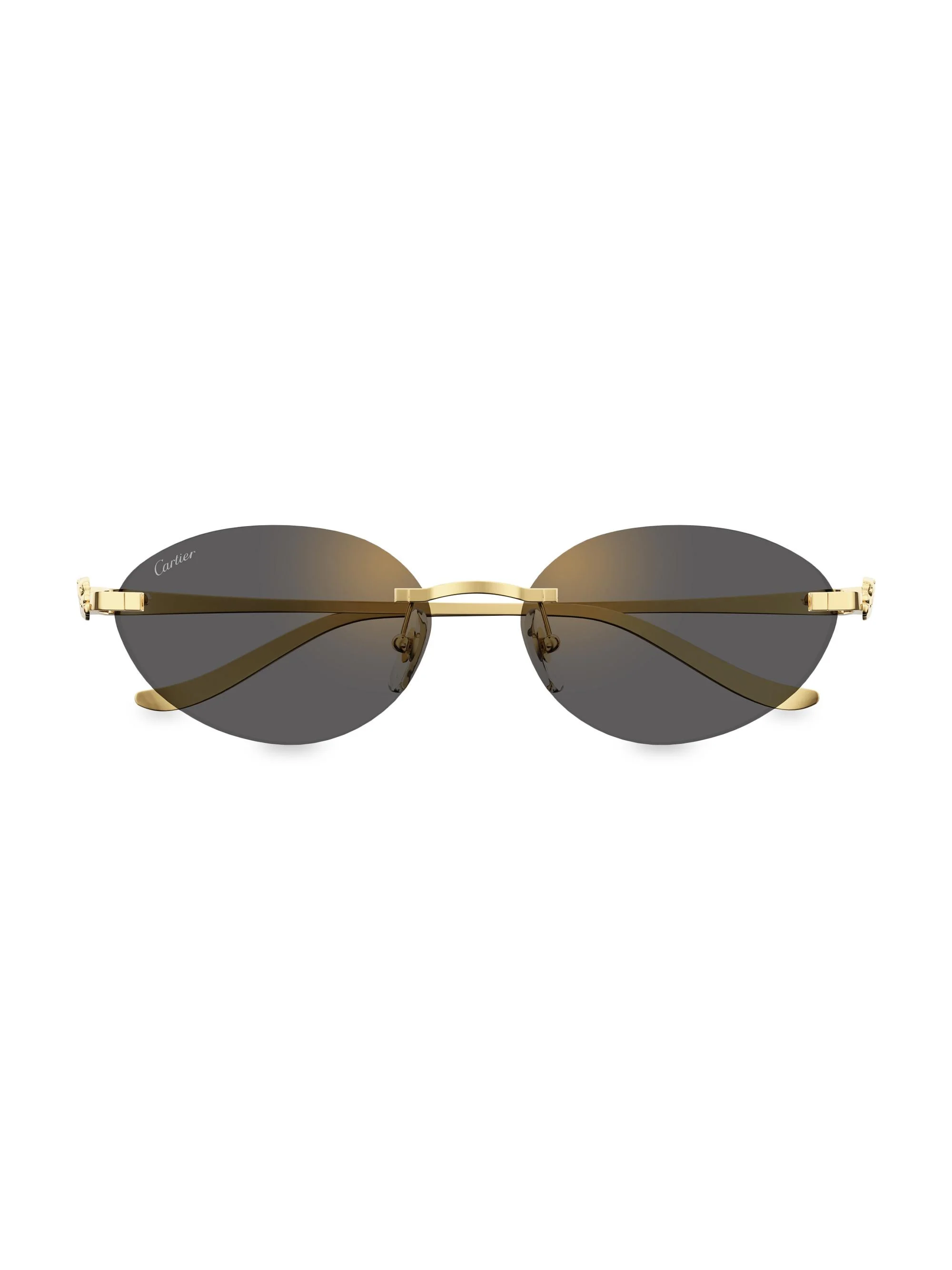 Women's Panthère Classic 58MM Oval Sunglasses - Dark Grey Multi Gold - 1