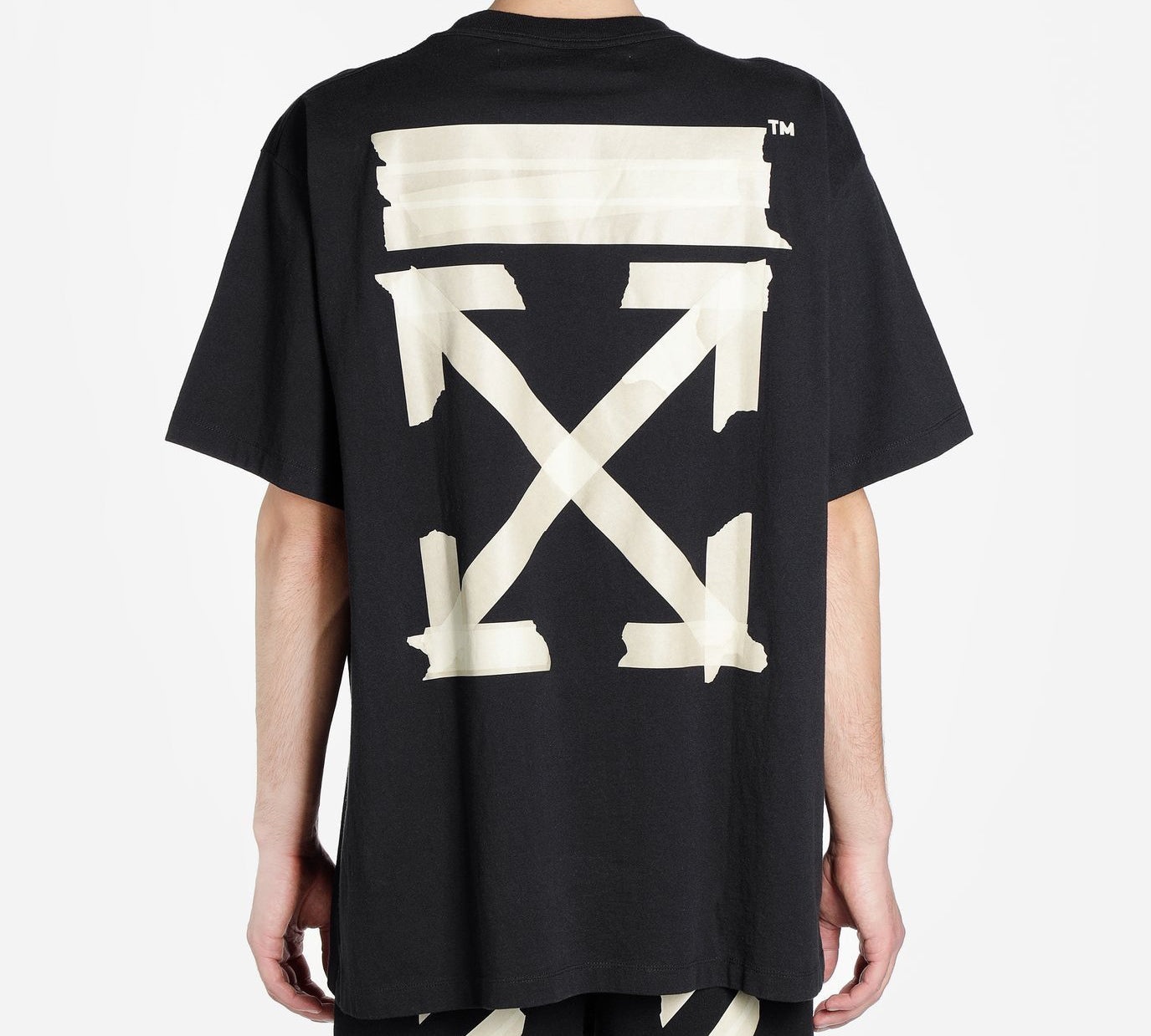 Off-White Tape Arrows Short Sleeve Over T-Shirt 'Black' OMAA038R201850021048 - 4