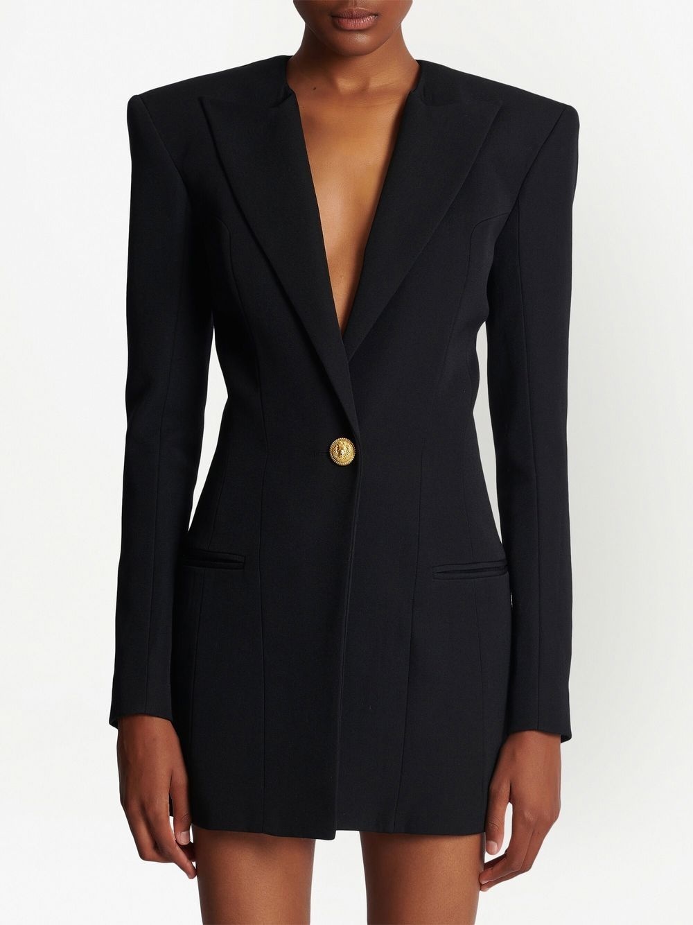 single-breasted blazer dress - 4