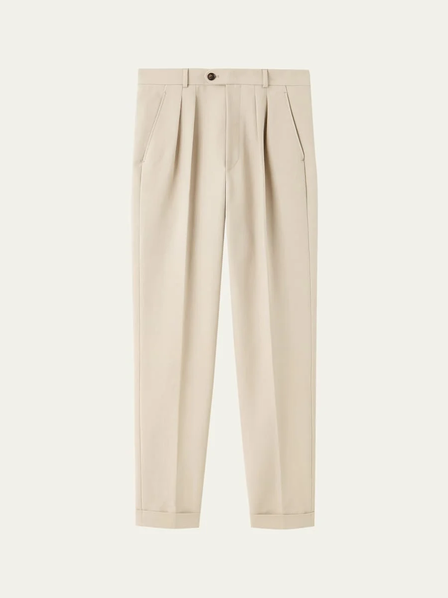 Men's Stafford Double-Pleated Straight Leg Trousers - 1