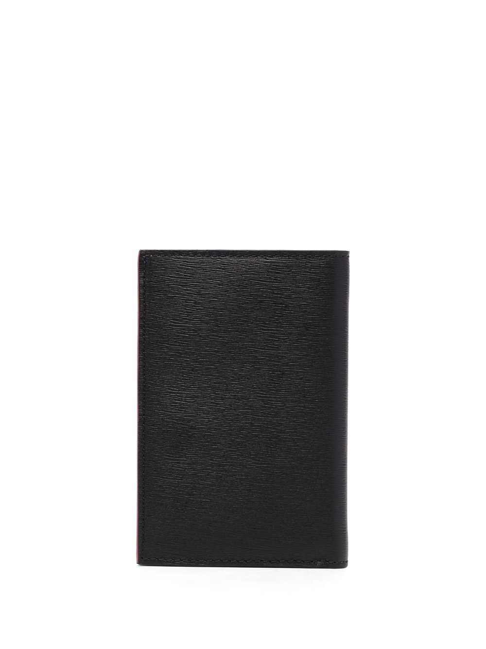 contrast-lining leather card holder - 2