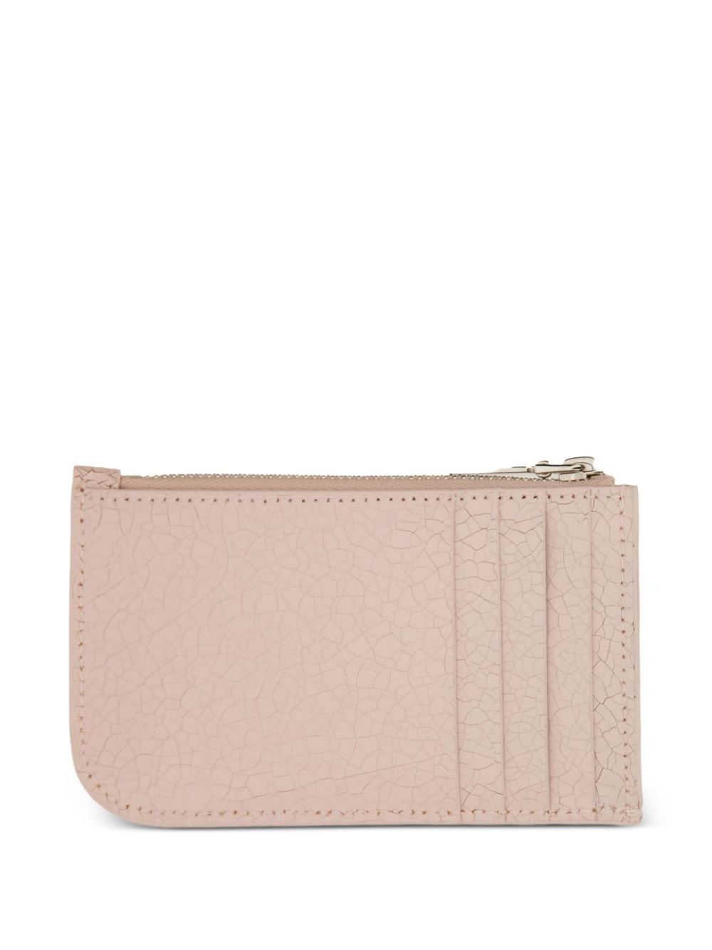 cracked-leather zip-around wallet - 2