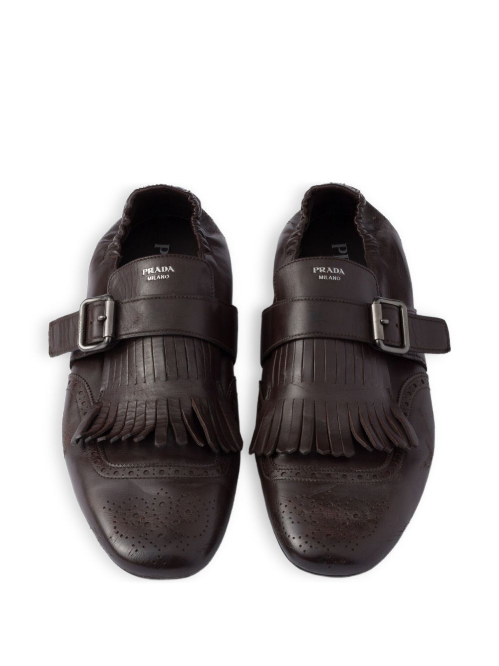 fringed monk-strap loafers - 4