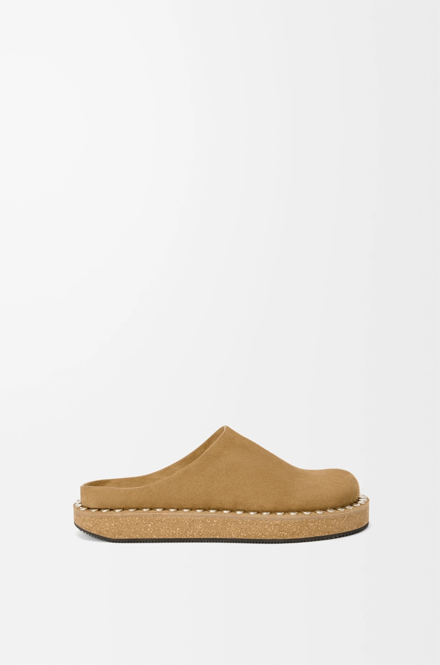 Rivet mule in calfskin suede - 1