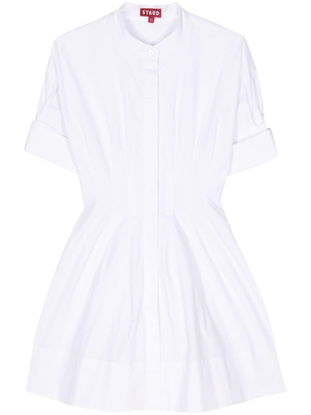 flared cotton shirtdress - 1