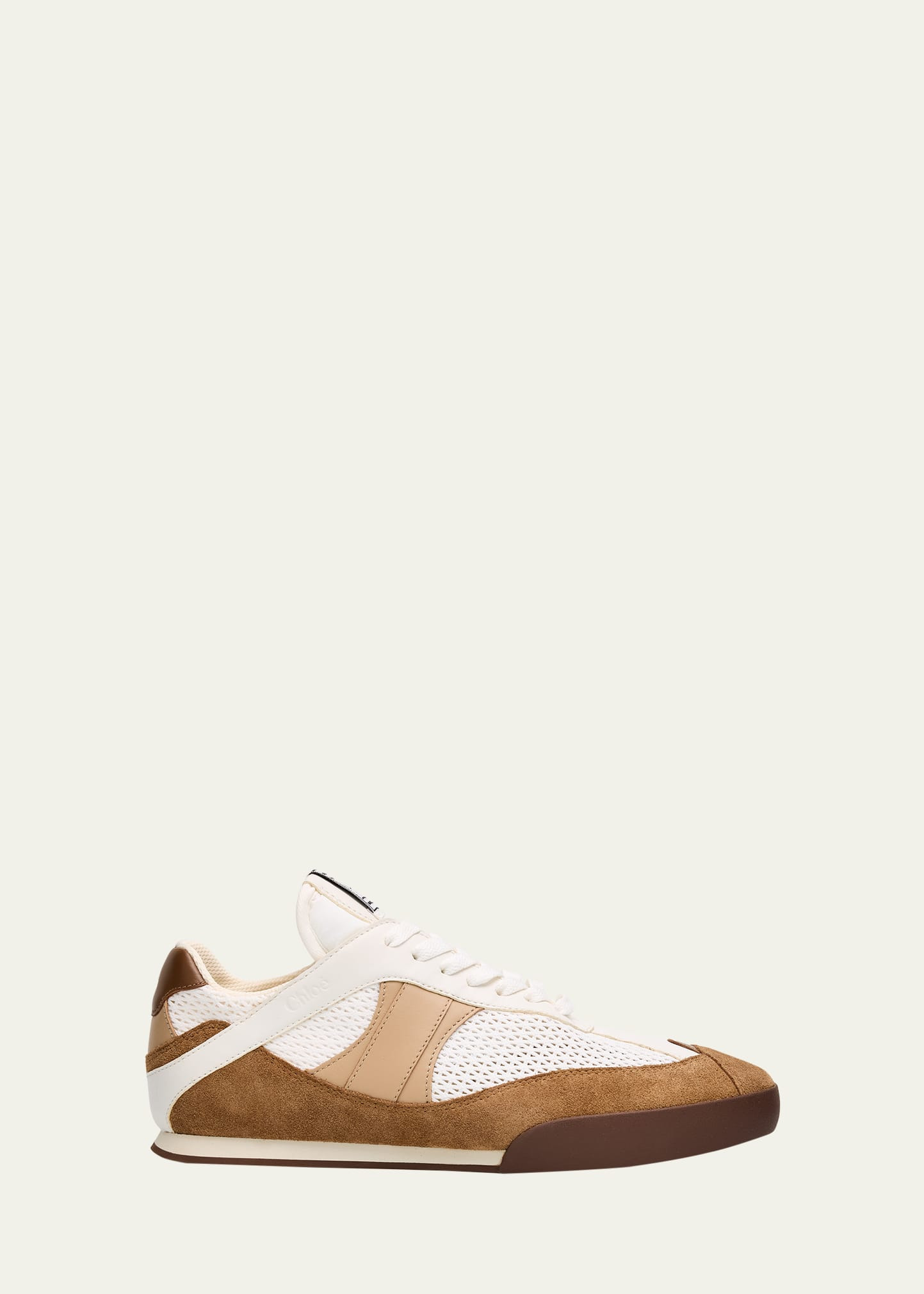 Kick Mesh and Leather Low-Top Sneakers - 1