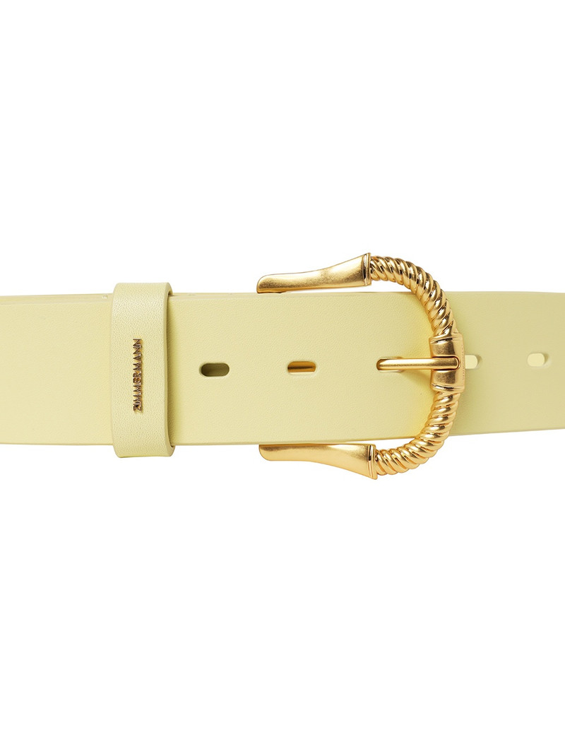 TWISTED BUCKLE LEATHER BELT 40 3