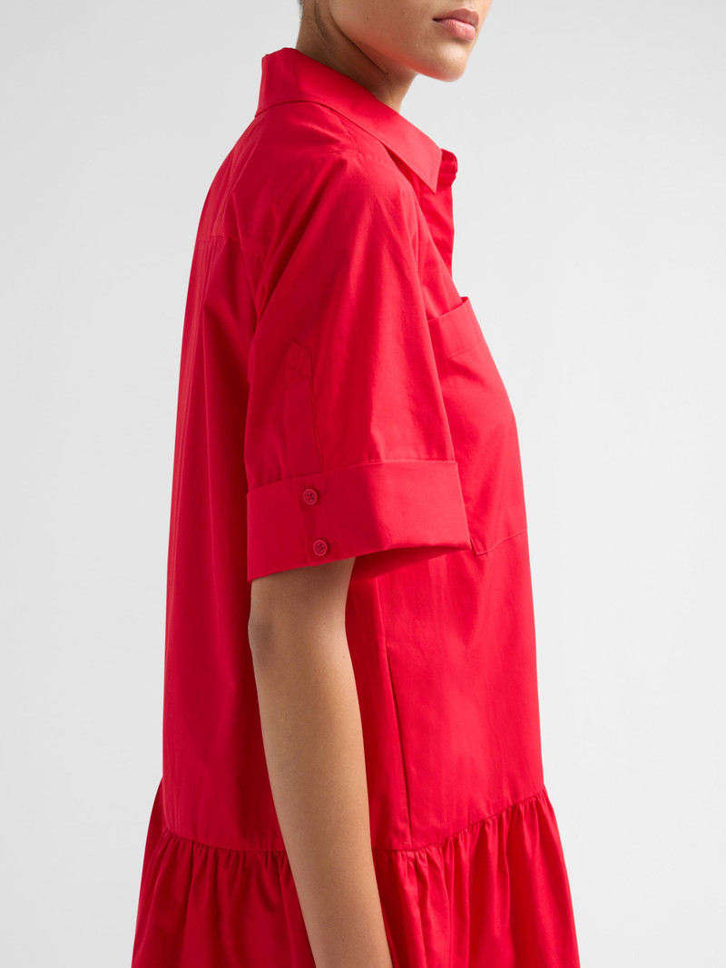 Women's Criss Cotton-Blend Mini-Shirtdress - Scarlet 5