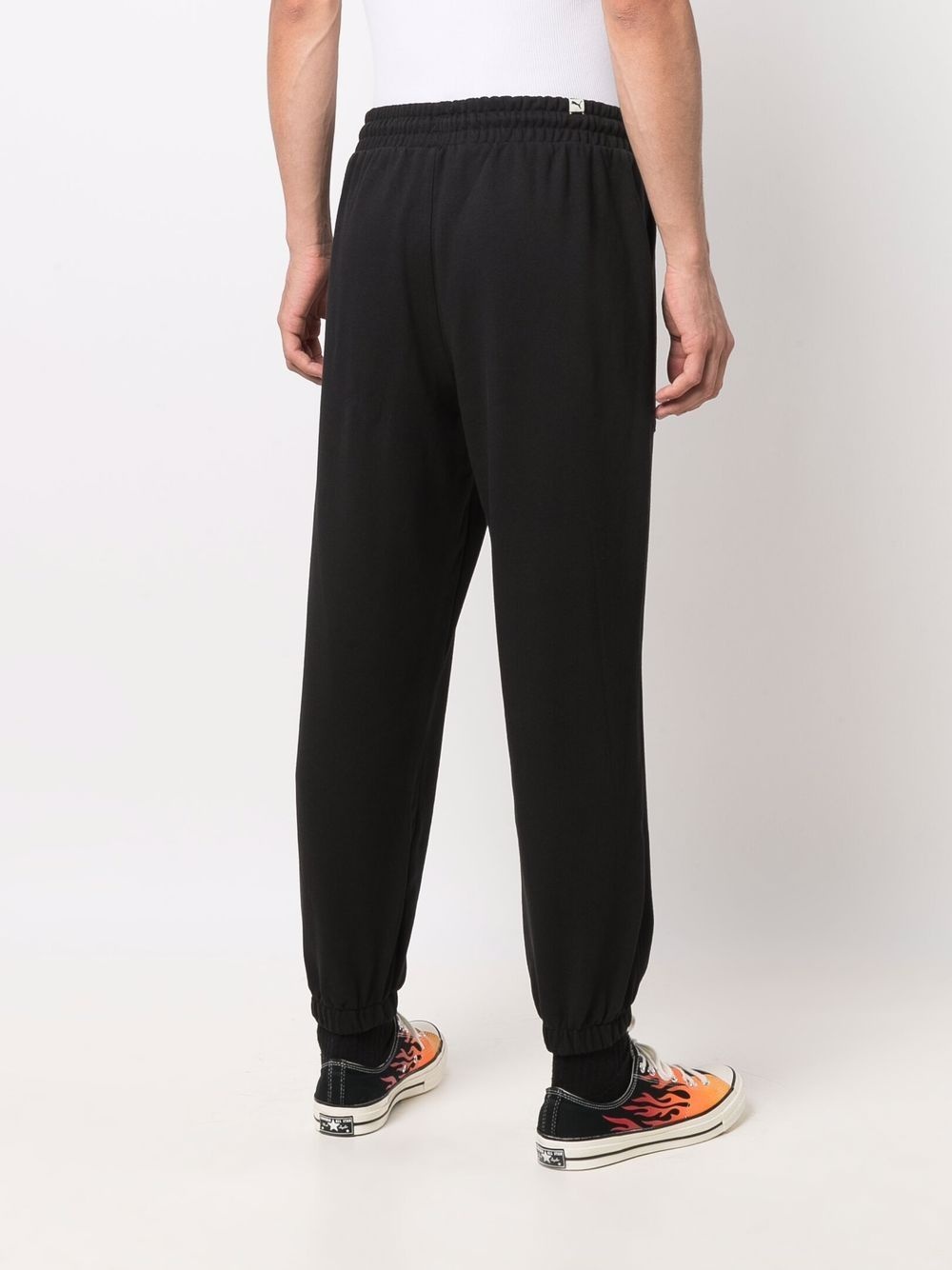 logo-patch cotton track pants - 4