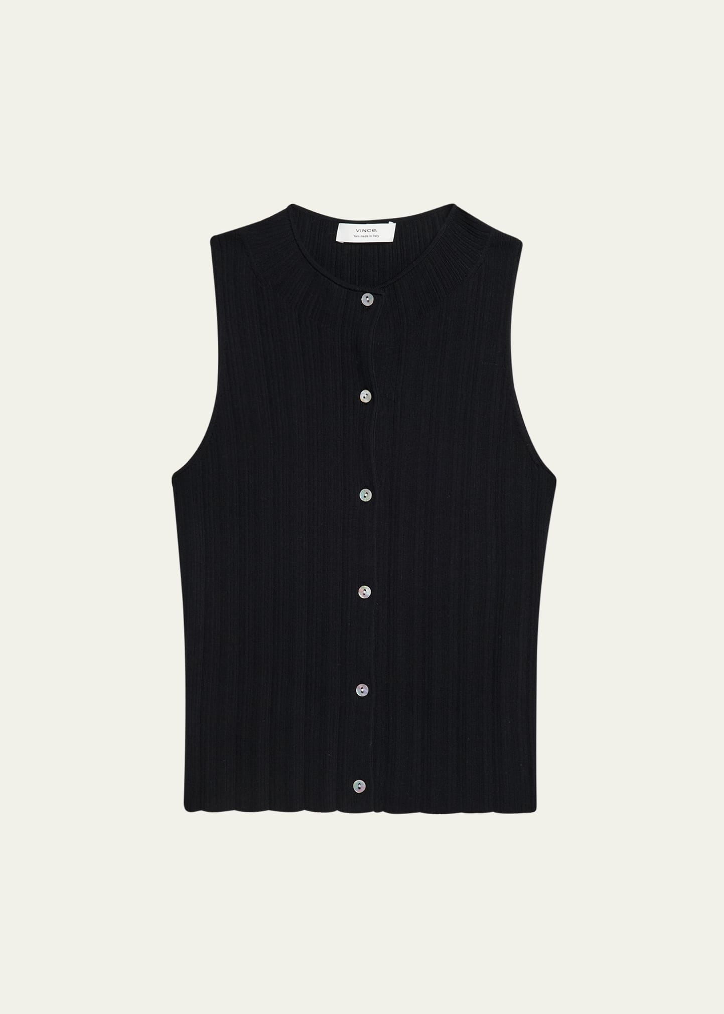 Button-Front Shell Sweater - 1