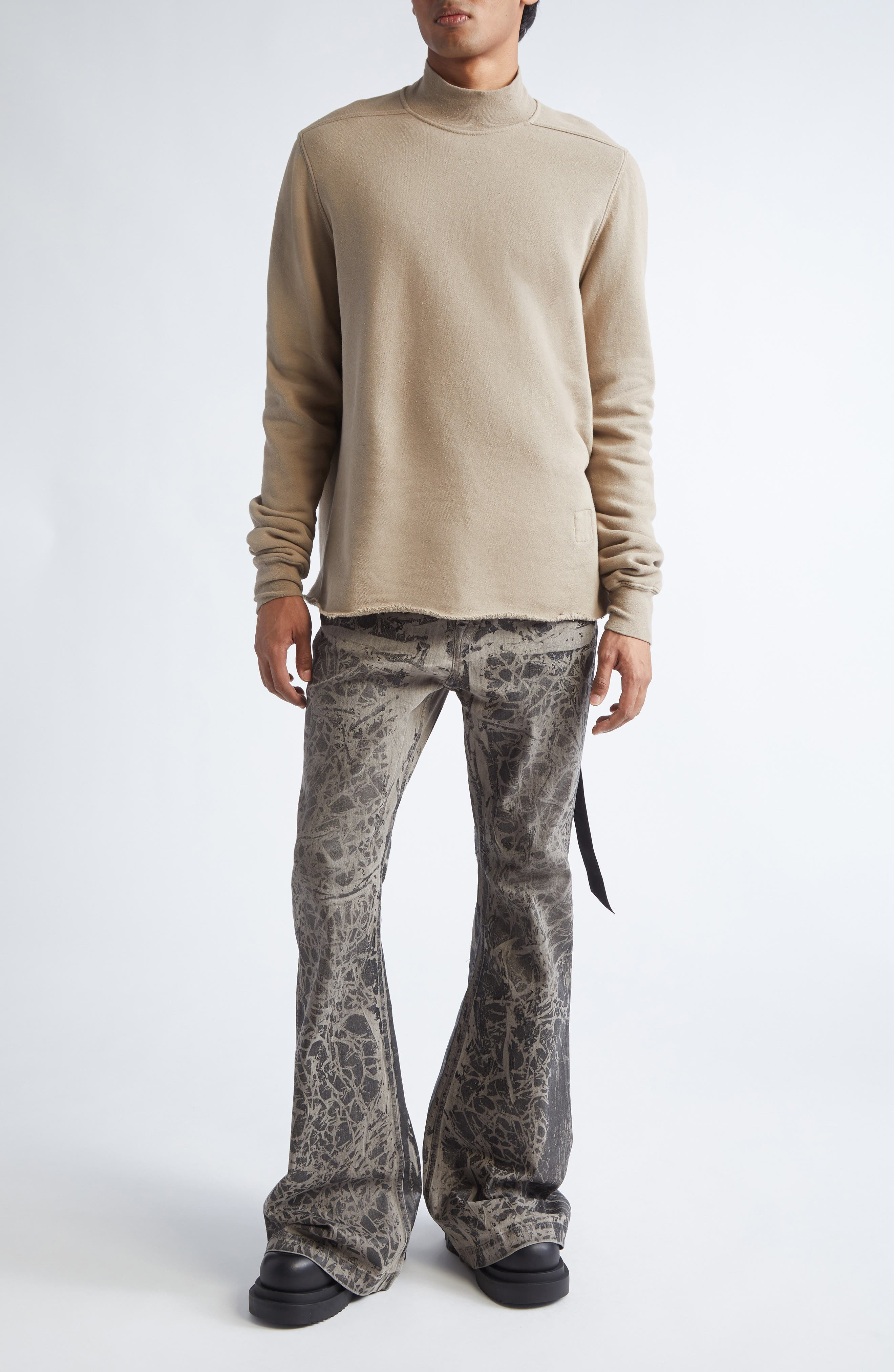 Rick Owens DRKSHDW Bolan Bootcut Jeans in Black Washed Foil at Nordstrom - 2