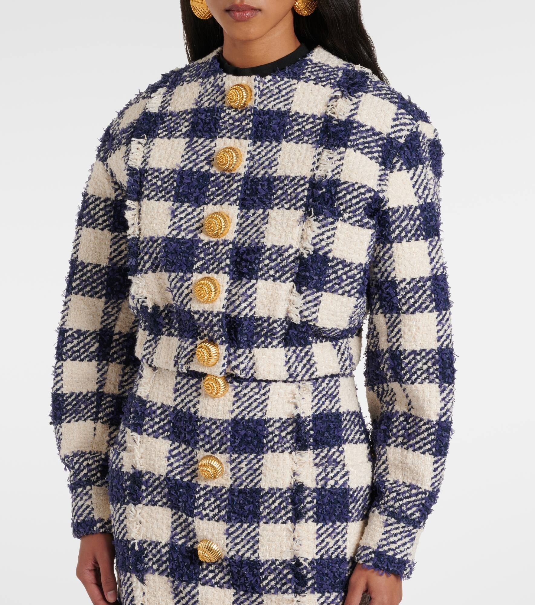 Checked tweed jacket - 6