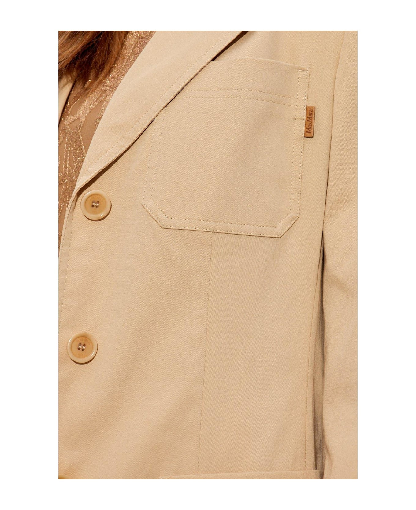 Single-breasted Long-sleeved Blazer - 4