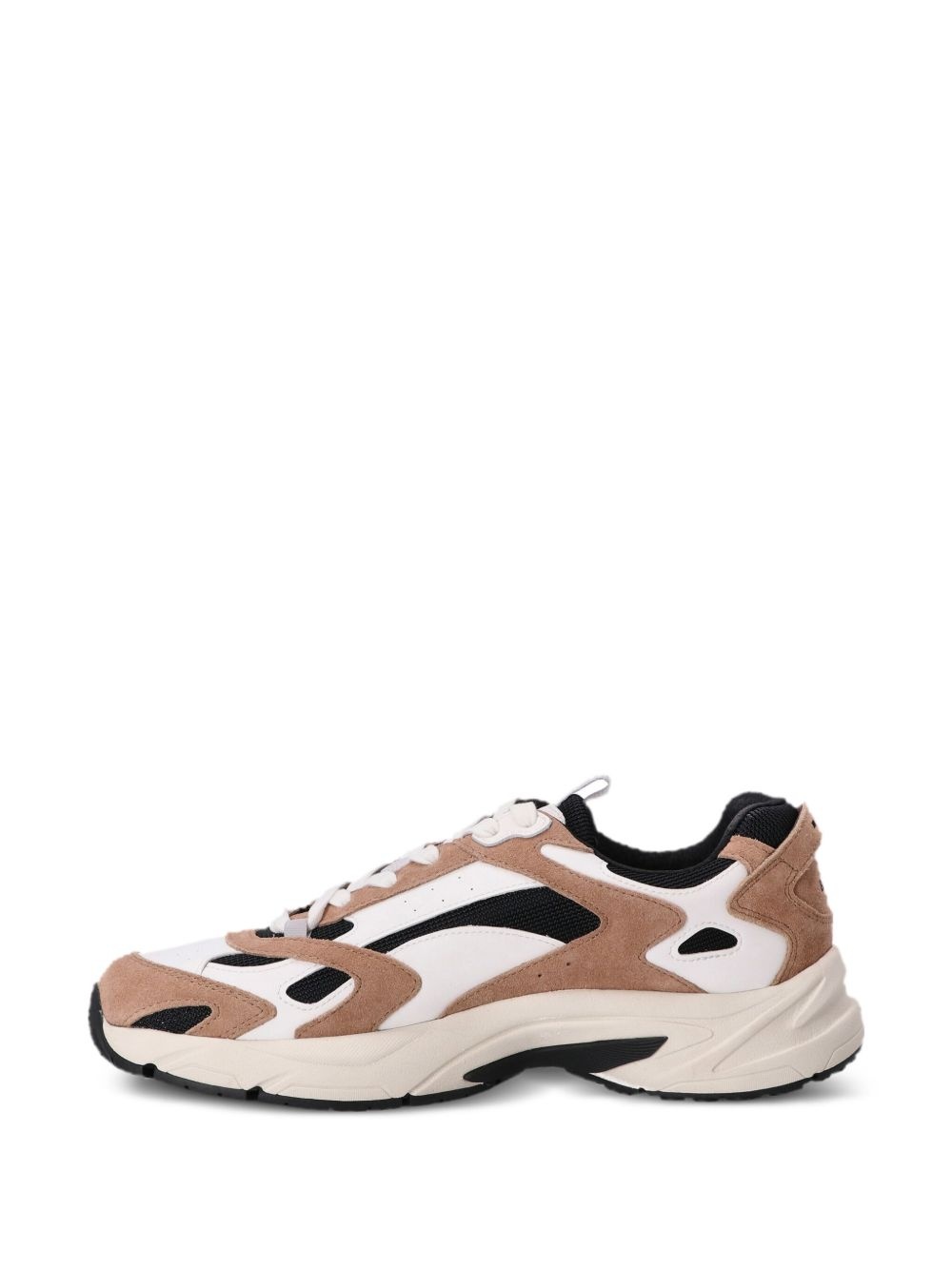 suede-trimmed mesh sneakers - 5