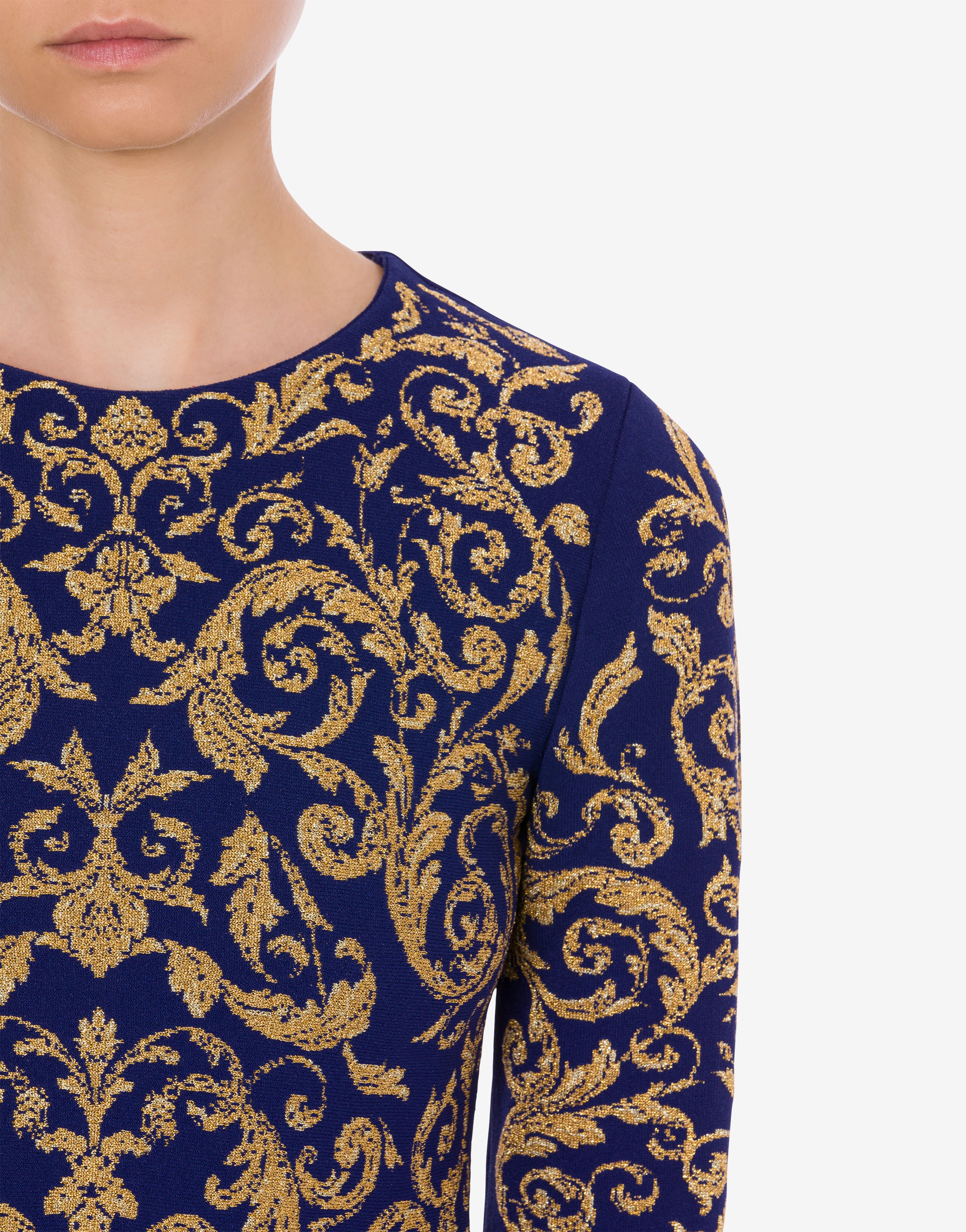 BAROQUE JACQUARD KNIT PULLOVER - 4