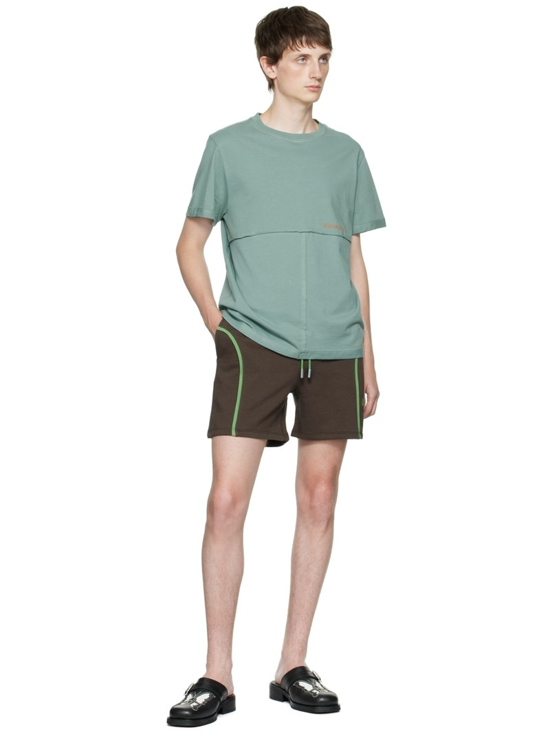 ECKHAUS LATTA Brown Printed Shorts outlook