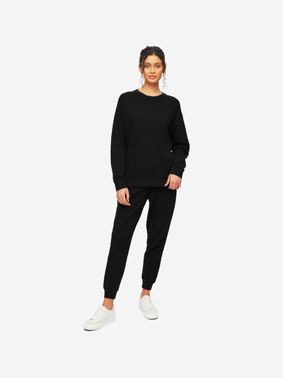 Derek Rose Women's Sweatshirt Quinn Cotton Modal Black outlook
