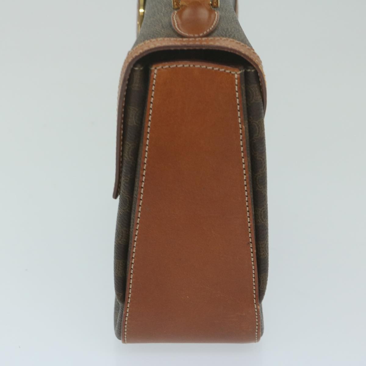 CELINE Macadam Canvas Hand Bag Pvc Leather Brown - 3