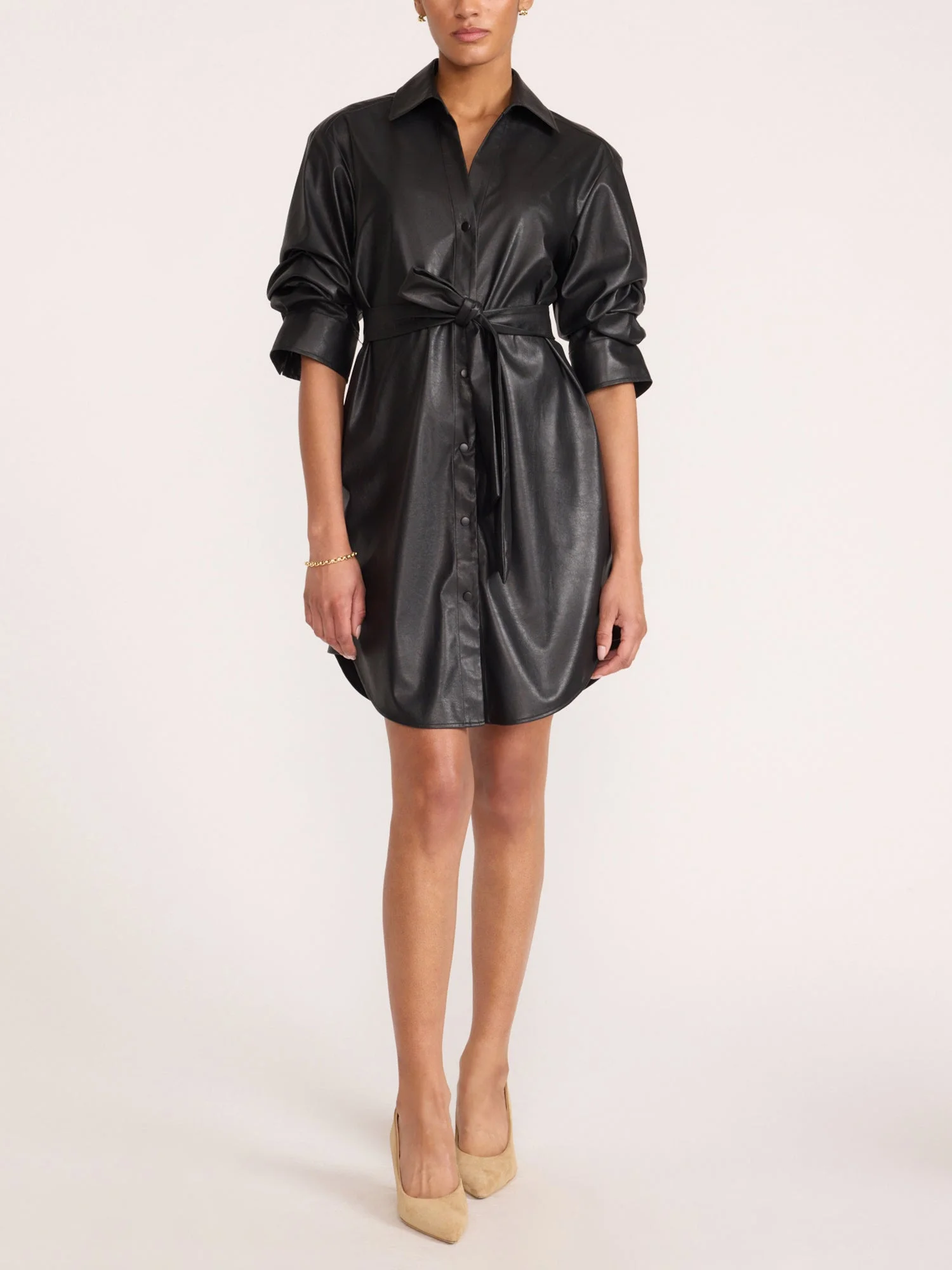 The Pia Vegan Leather Dress - 1