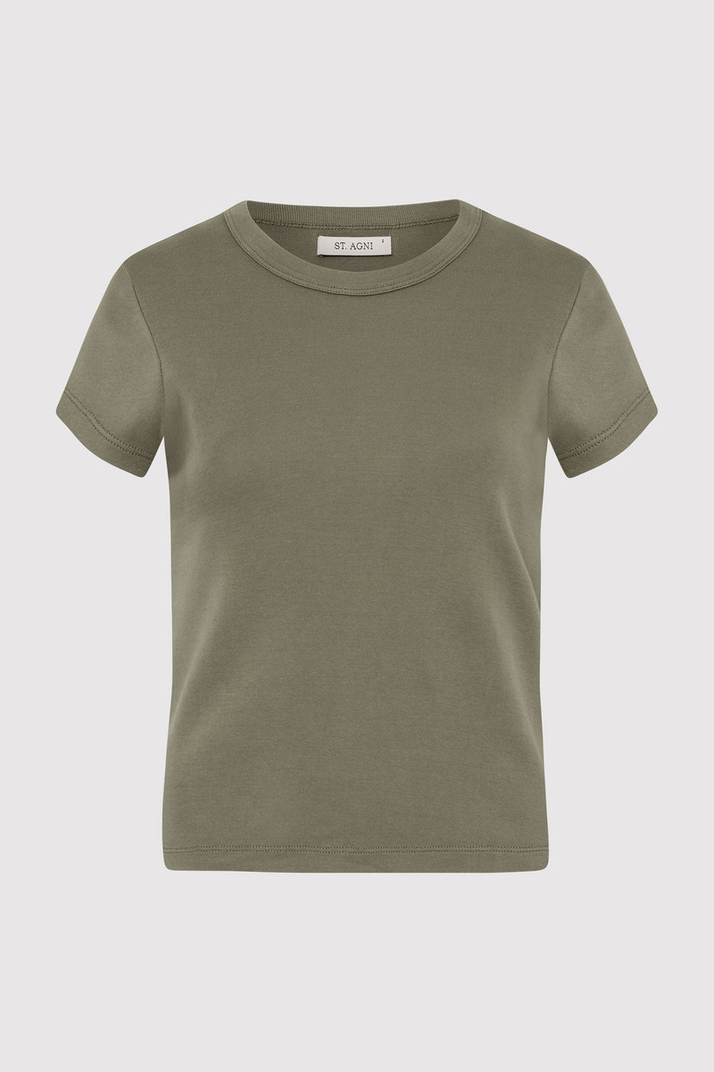 Organic Cotton Baby Tee - Smokey Olive 1