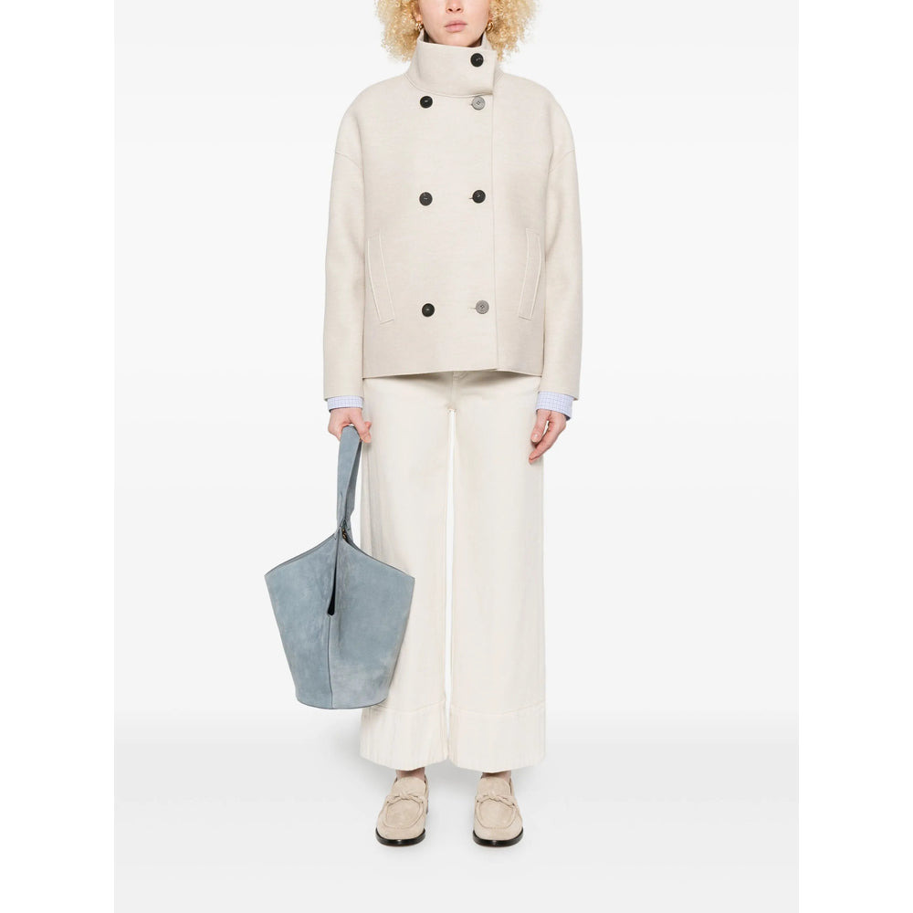 Harris Wharf London Neutrals Jackets - Oversized Jackets Women - 2