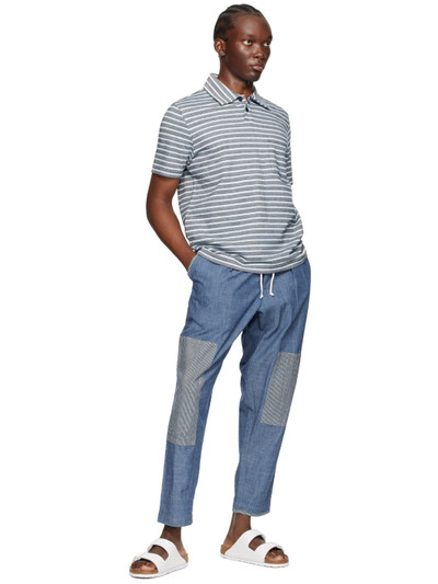 Universal Works Blue Patched Trousers outlook