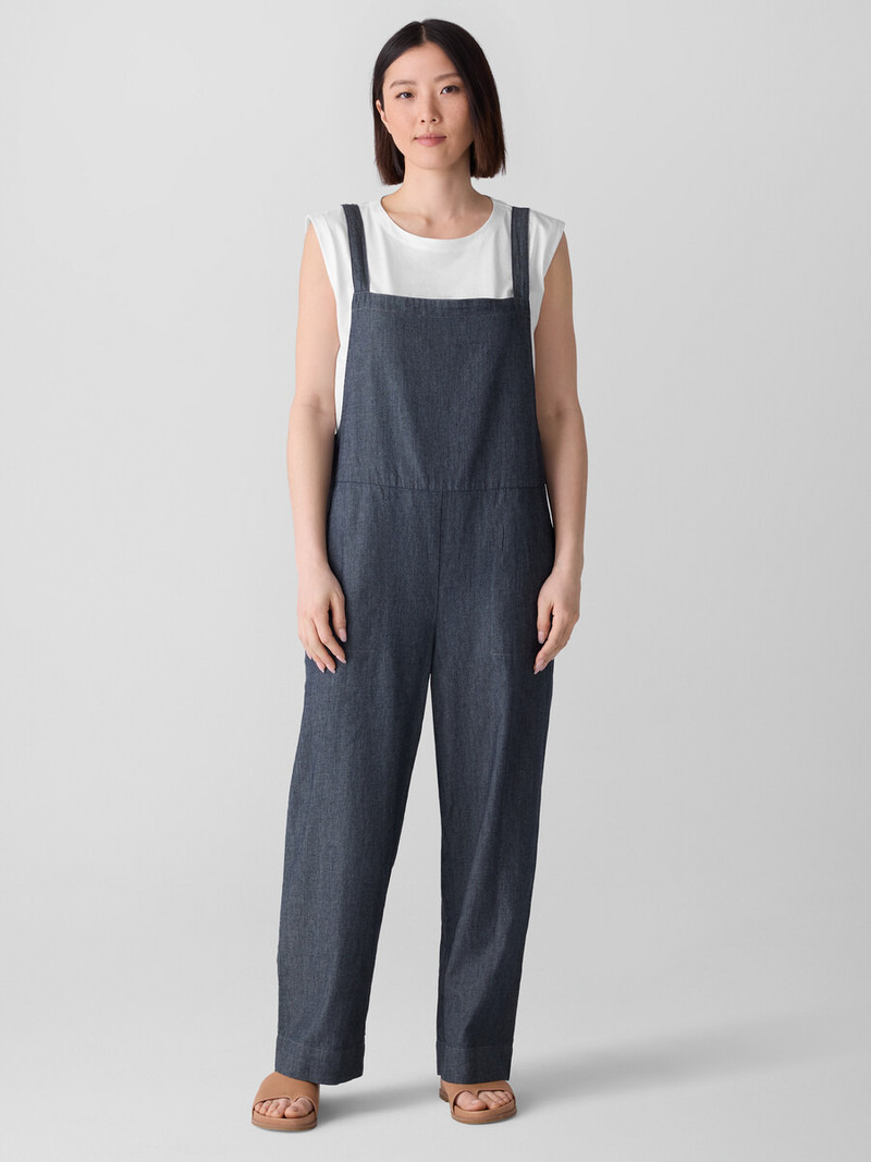 Airy Organic Cotton Twill Overalls 7