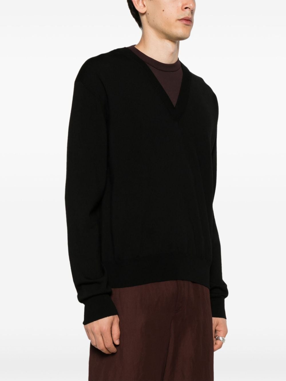 layered virgin wool-blend jumper - 3