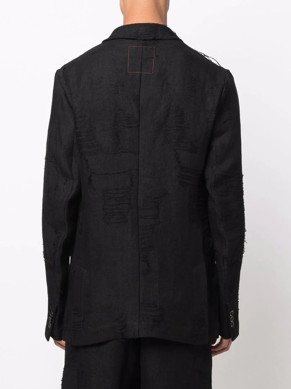 Janus distressed-effect blazer jacket - 4