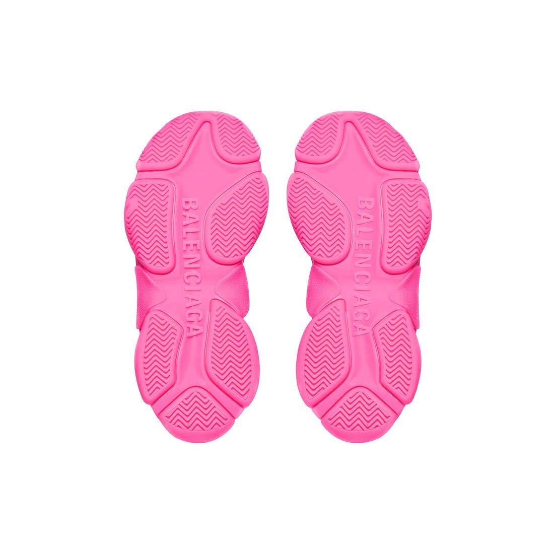 Women's Balenciaga / Adidas Triple S Sneaker in Neon Pink - 7