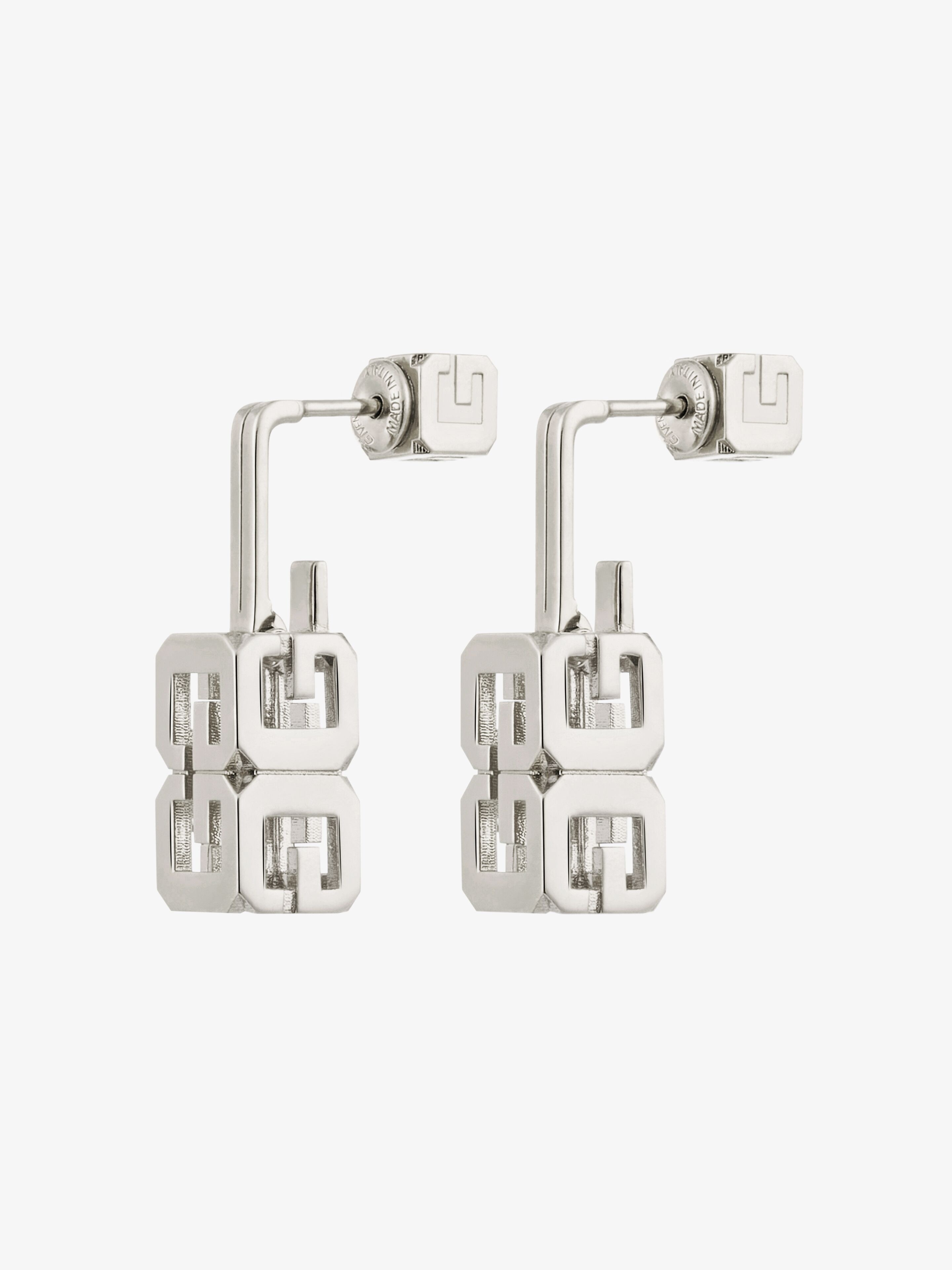 G CUBE EARRINGS IN METAL - 5