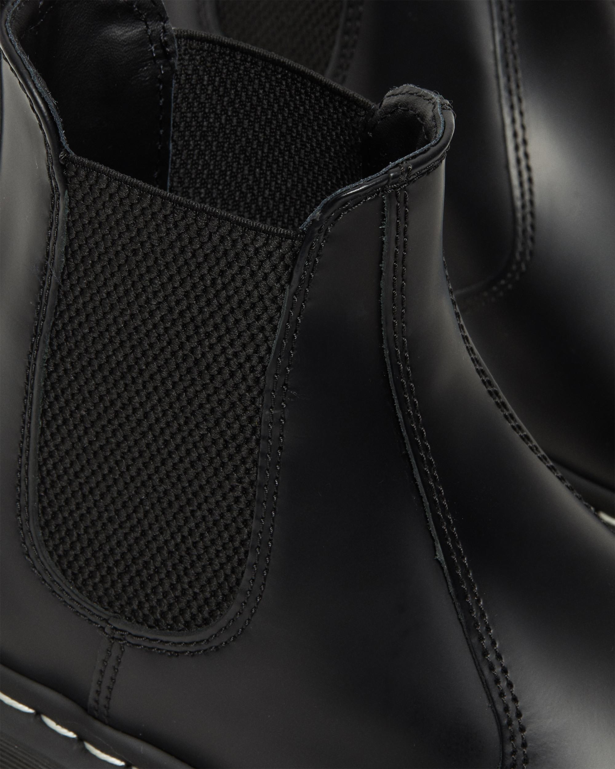 2976 White Stitch Smooth Leather Chelsea Boots - 4