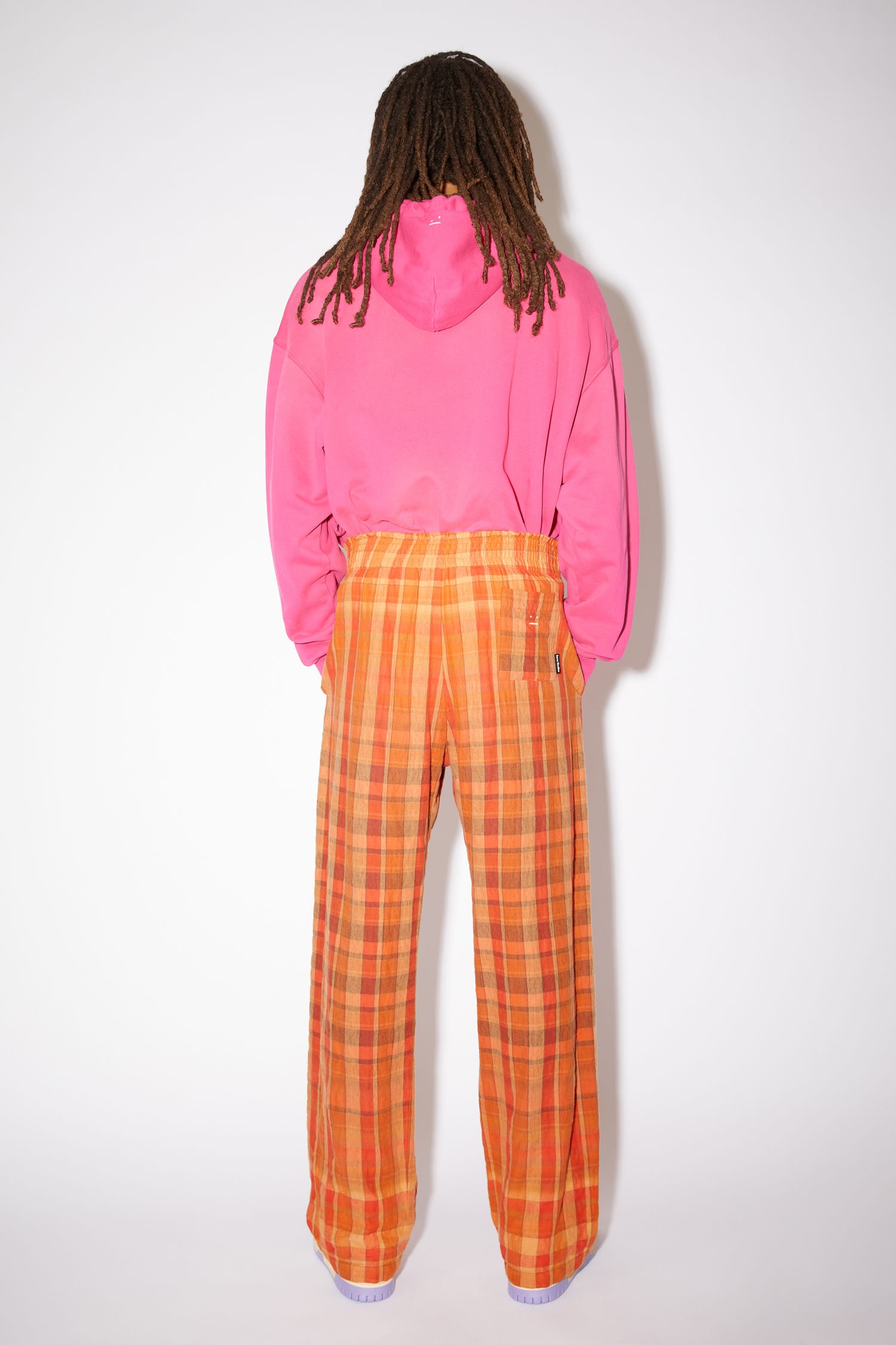 Flannel trousers - Brick red/apricot orange - 3
