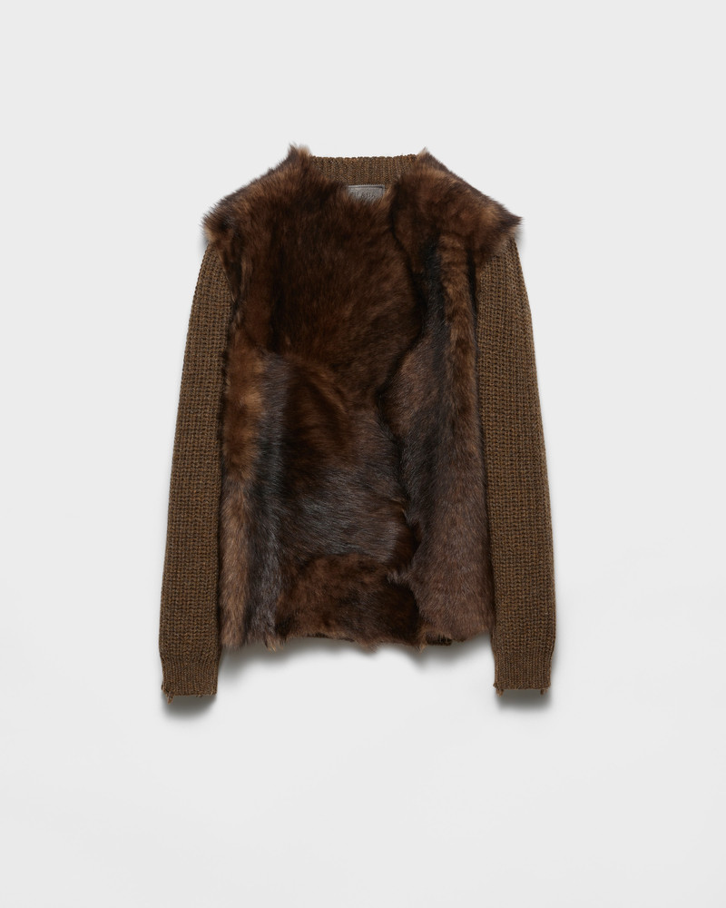 Wool and shearling sweater 1