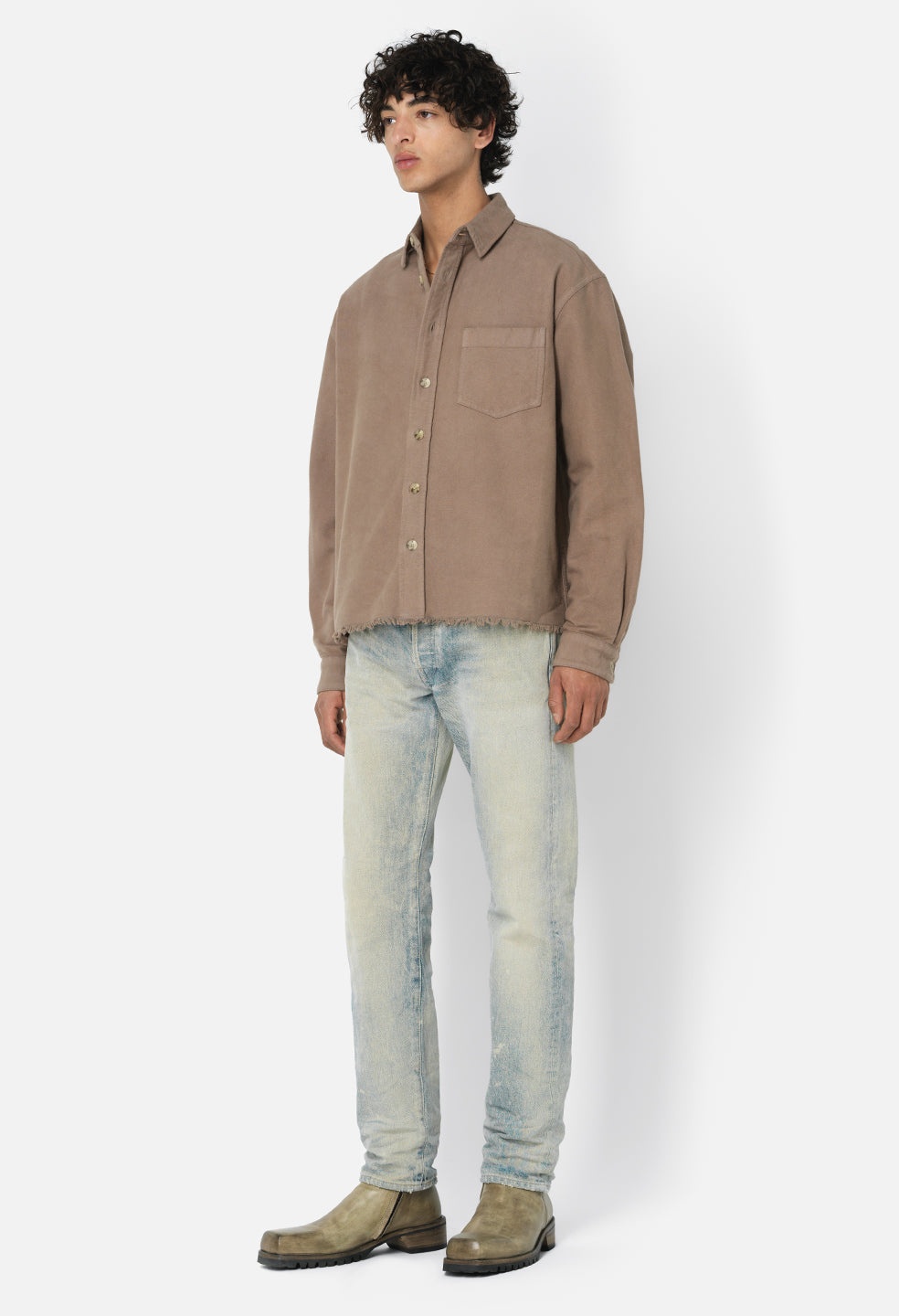 SOLID HEMI OVERSIZED SHIRT - 4